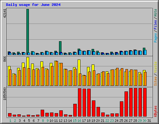 Daily usage for June 2024