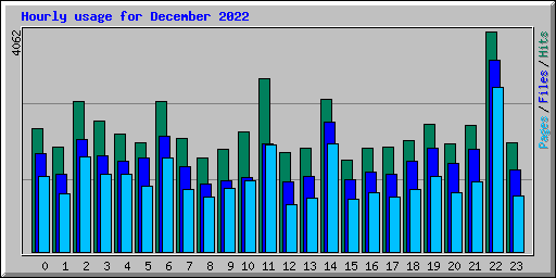 Hourly usage for December 2022