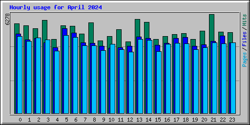 Hourly usage for April 2024