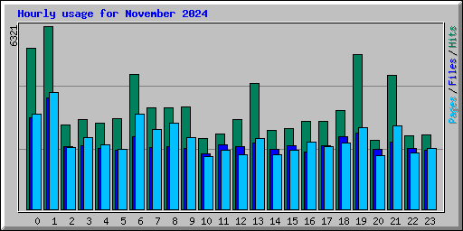 Hourly usage for November 2024