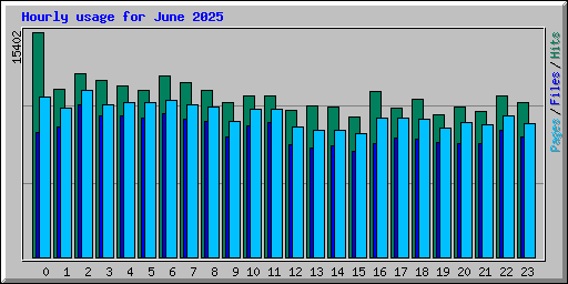 Hourly usage for June 2025
