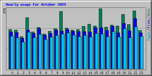 Hourly usage for October 2025