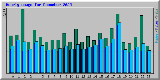 Hourly usage for December 2025
