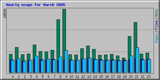 Hourly usage for March 2026