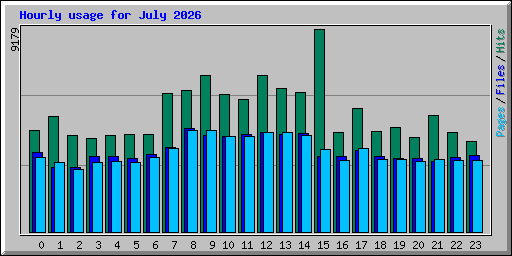 Hourly usage for July 2026