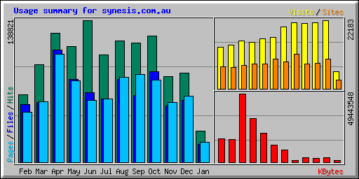 Usage summary for synesis.com.au